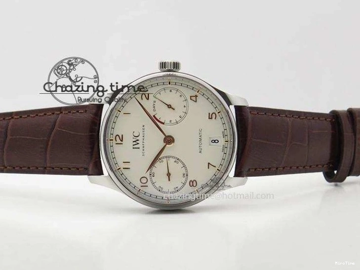 MIROTIME 1228 MoistureWicking Portuguese Real PR IW500704 ZF 1:1 Best Edition On Brown Leather Strap A52010 V 7311
